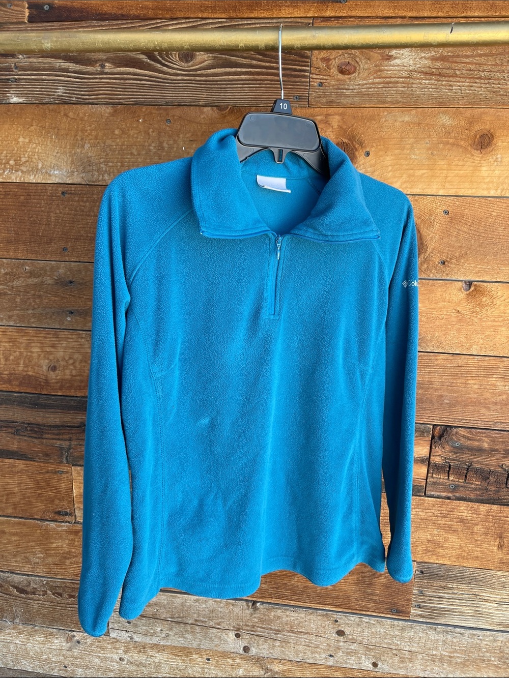 Columbia Teal Quarter-Zip Fleece Pullover